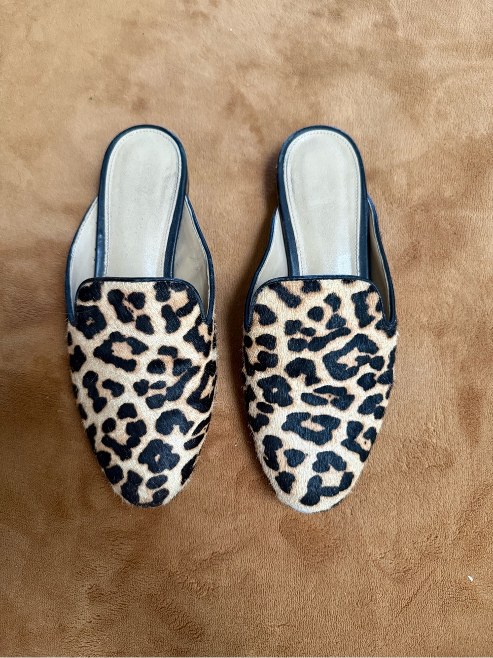 Leopard Print Slip-On Mules - Women